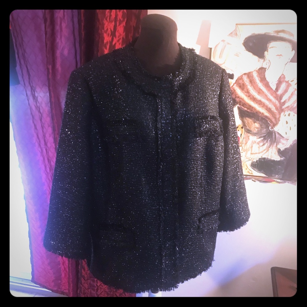Chico”s 23” CBL sequined Chanel like jacket